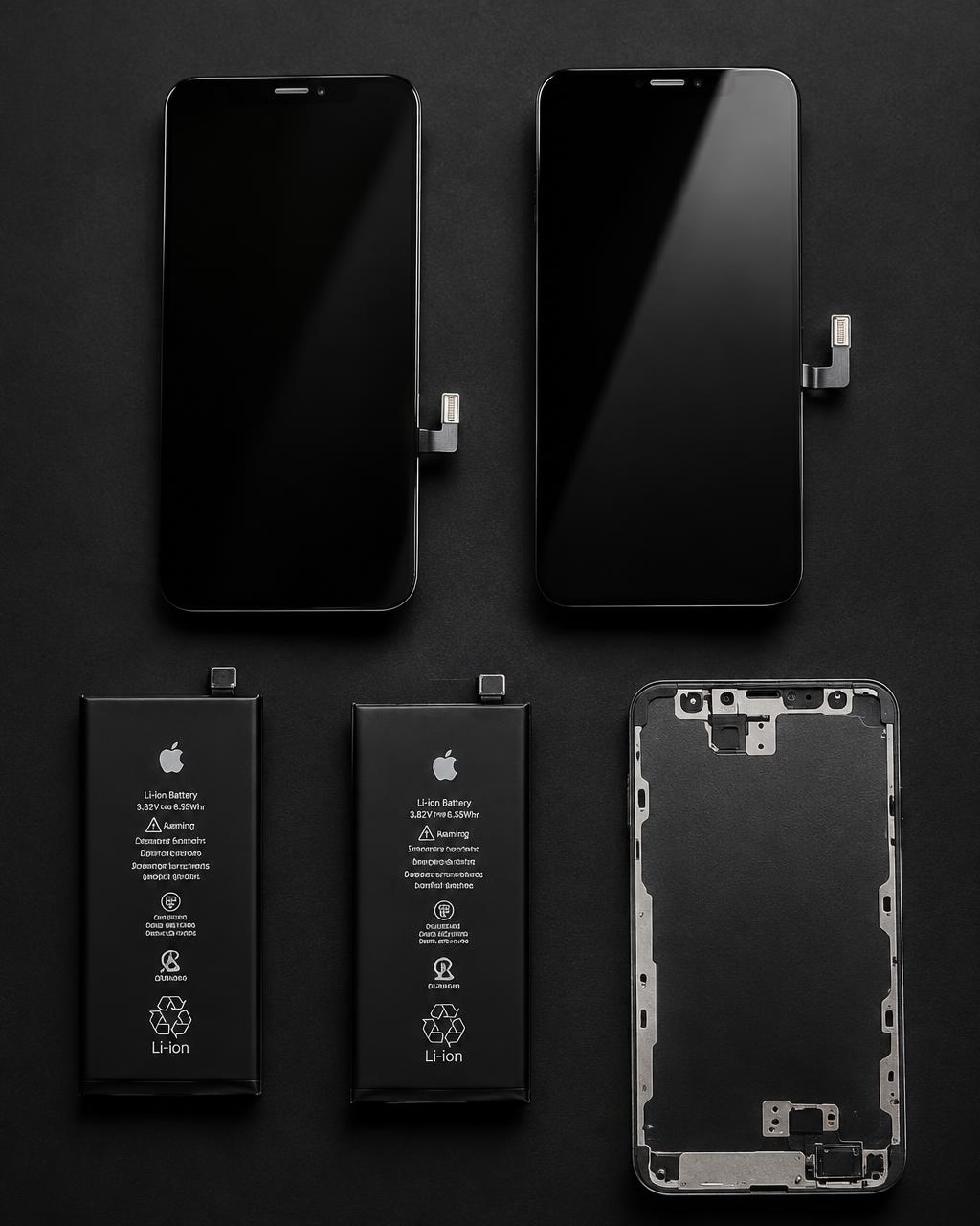 Replacement smartphone screens, batteries and frames